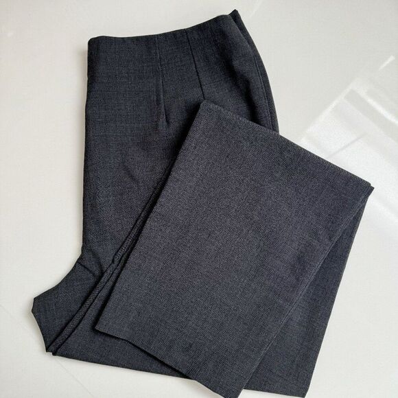 J. Jill Pants - J Jill 14T Pants Straight Leg Gray Full Length Wool Poly Hidden Side Zip